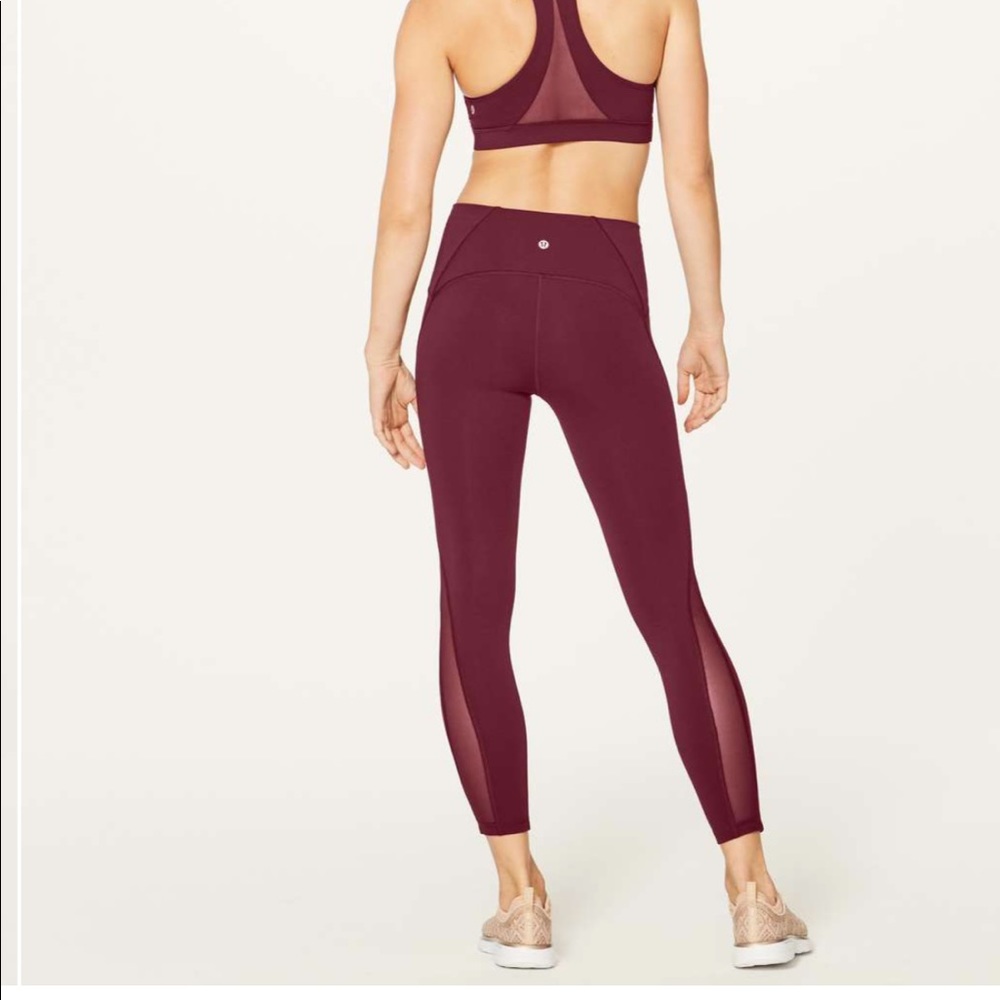 Lululemon Athletica Train Times Deep Rouge Leggings - Picture 4 of 5